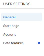 Screenshot of Jedox User Settings dialog with new feature badge